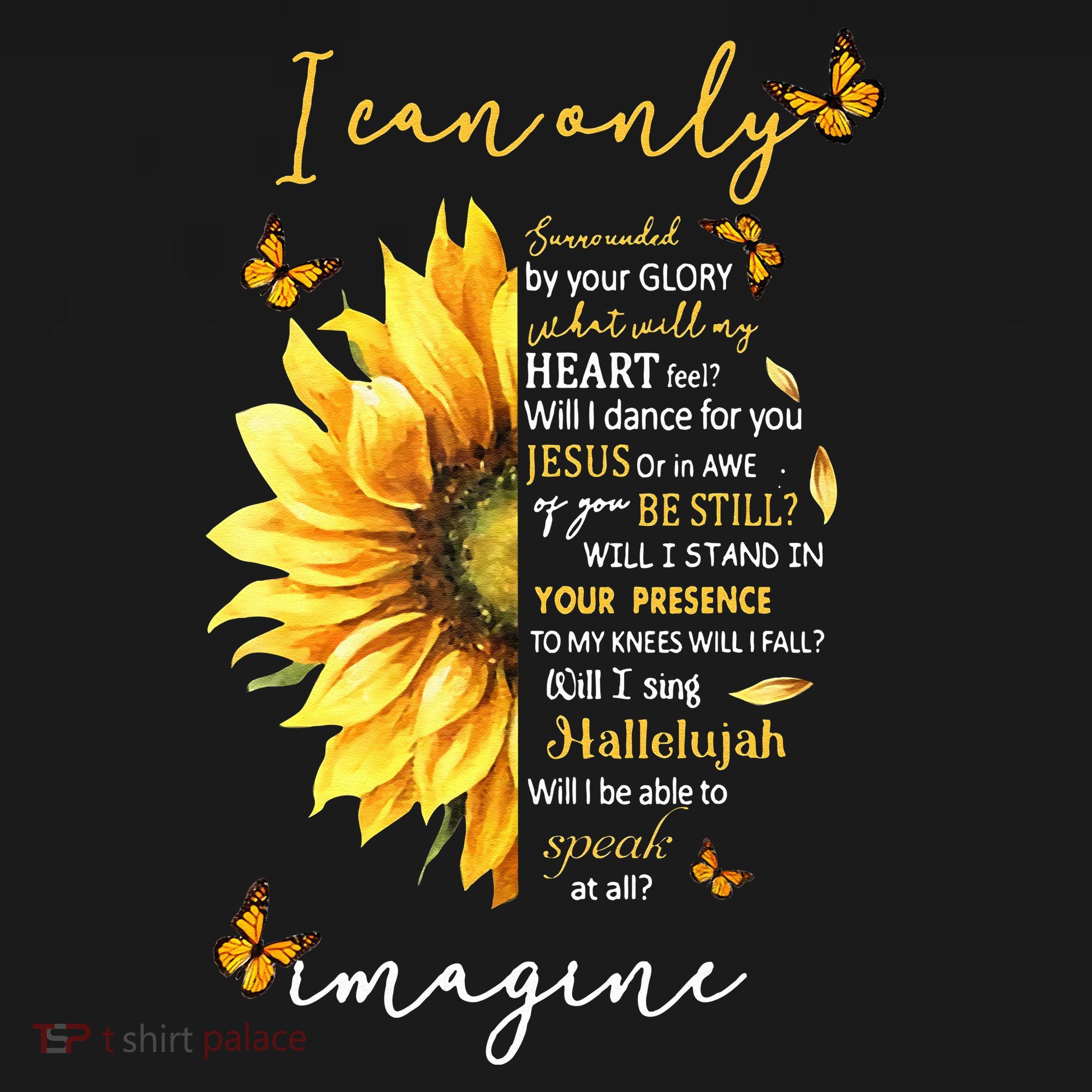 Sunflower Jesus Cross I Can Imagine Christian Religious Gift Women's Hoodie