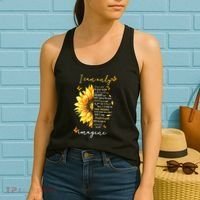 Sunflower Jesus Cross I Can Imagine Christian Religious Gift Women's Tank Top thumb 2