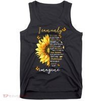 Sunflower Jesus Cross I Can Imagine Christian Religious Gift Tank Top thumb 0