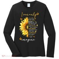 Sunflower Jesus Cross I Can Imagine Christian Religious Gift Women's Long Sleeve Shirt thumb 0