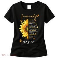 Sunflower Jesus Cross I Can Imagine Christian Religious Gift Women's T-Shirt thumb 0