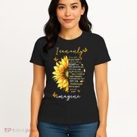 Sunflower Jesus Cross I Can Imagine Christian Religious Gift Women's T-Shirt thumb 4