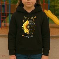 Sunflower Jesus Cross I Can Imagine Christian Religious Gift Kids Hoodie thumb 3