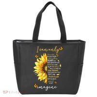 Sunflower Jesus Cross I Can Imagine Christian Religious Gift Tote Bag thumb 0