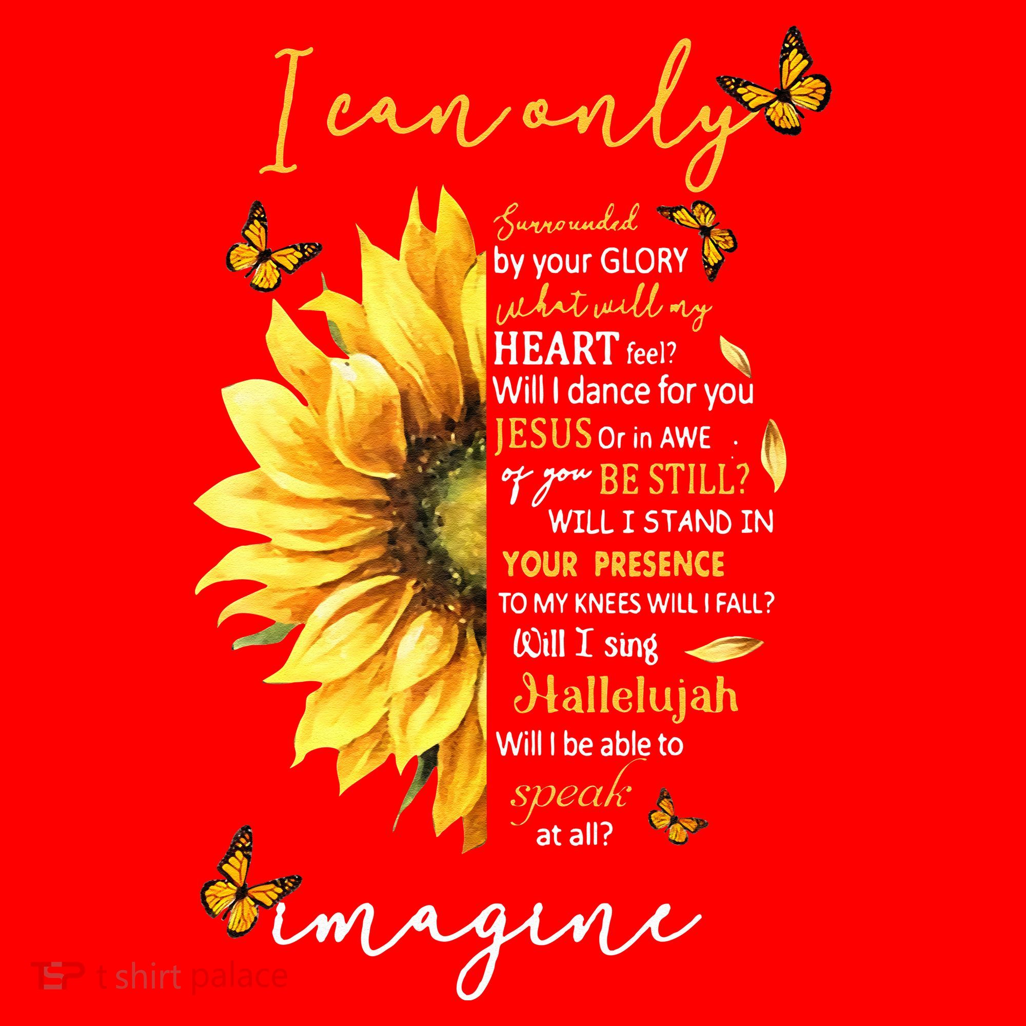 Sunflower Jesus Cross I Can Imagine Christian Religious Gift Santa Hat