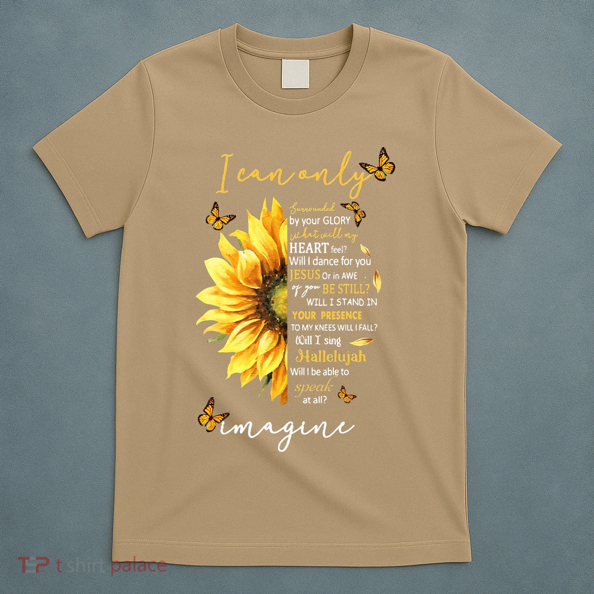 Sunflower Jesus Cross I Can Imagine Christian Religious Gift T-Shirt