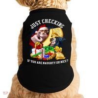 Santa Just Checking If You Are Naughty Or Nice Doggie Tank thumb 0