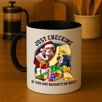Santa Just Checking If You Are Naughty Or Nice Coffee Mug thumb 4