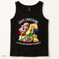 Santa Just Checking If You Are Naughty Or Nice Tank Top thumb 2