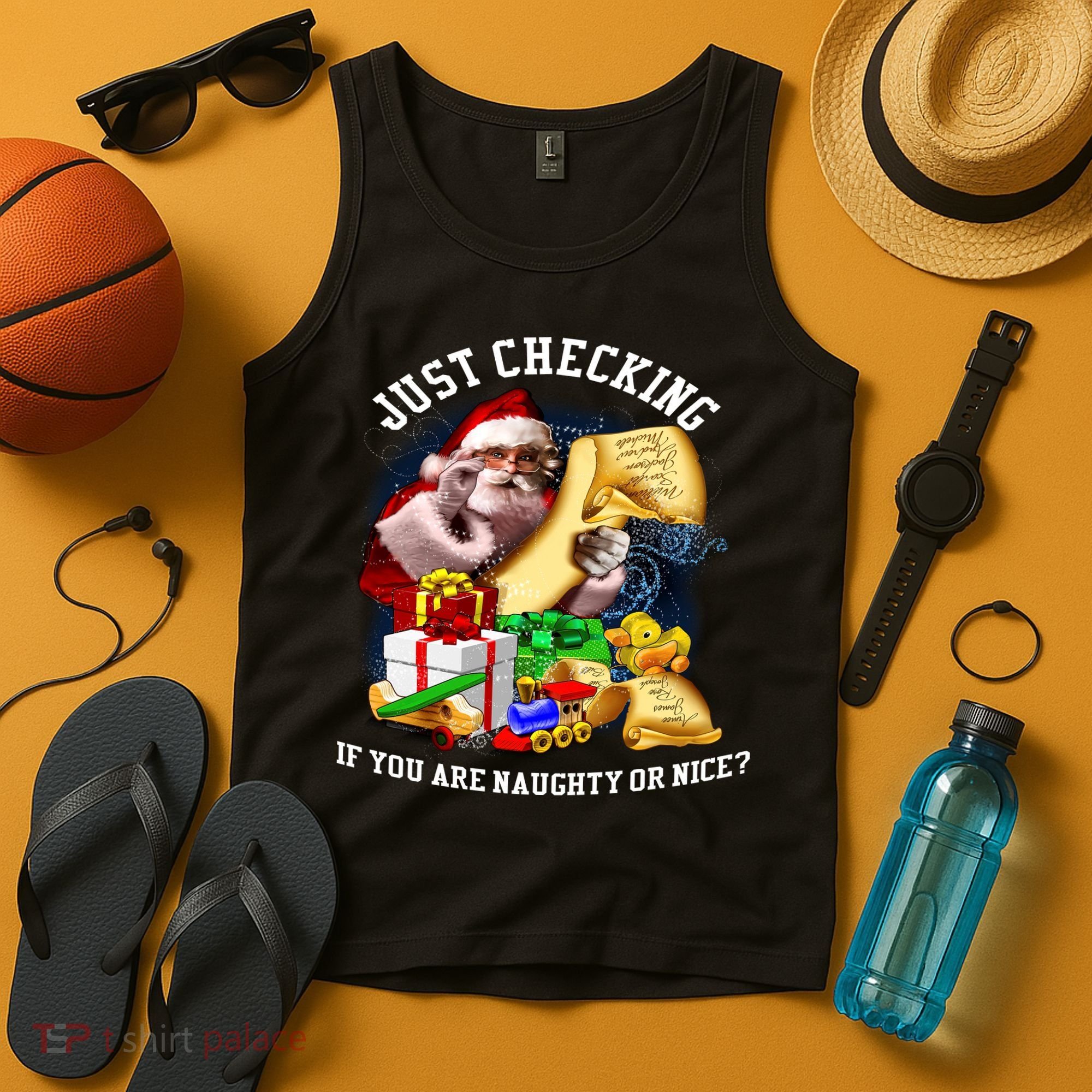 Santa Just Checking If You Are Naughty Or Nice Tank Top