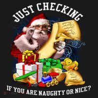 Santa Just Checking If You Are Naughty Or Nice Visor thumb 3