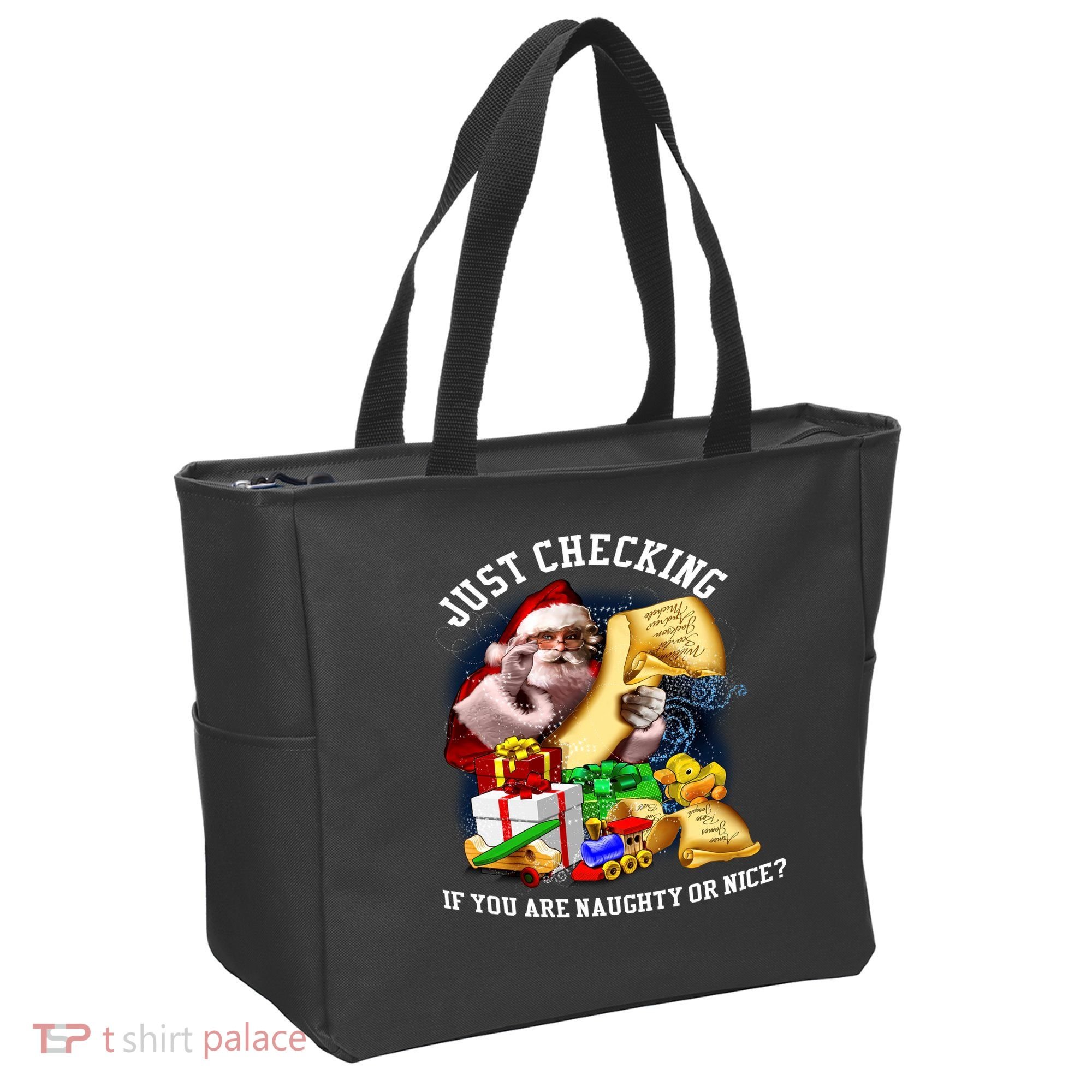 Santa Just Checking If You Are Naughty Or Nice Tote Bag
