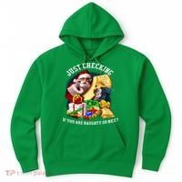 Santa Just Checking If You Are Naughty Or Nice Hoodie thumb 0