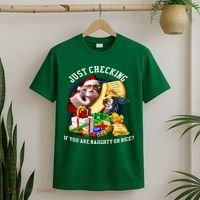 Santa Just Checking If You Are Naughty Or Nice T-Shirt thumb 2