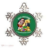 Santa Just Checking If You Are Naughty Or Nice Ornament thumb 0