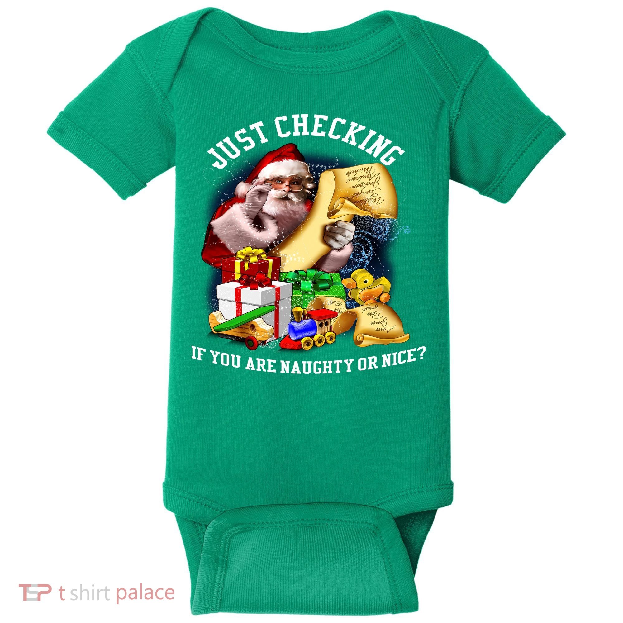 Santa Just Checking If You Are Naughty Or Nice Baby Bodysuit
