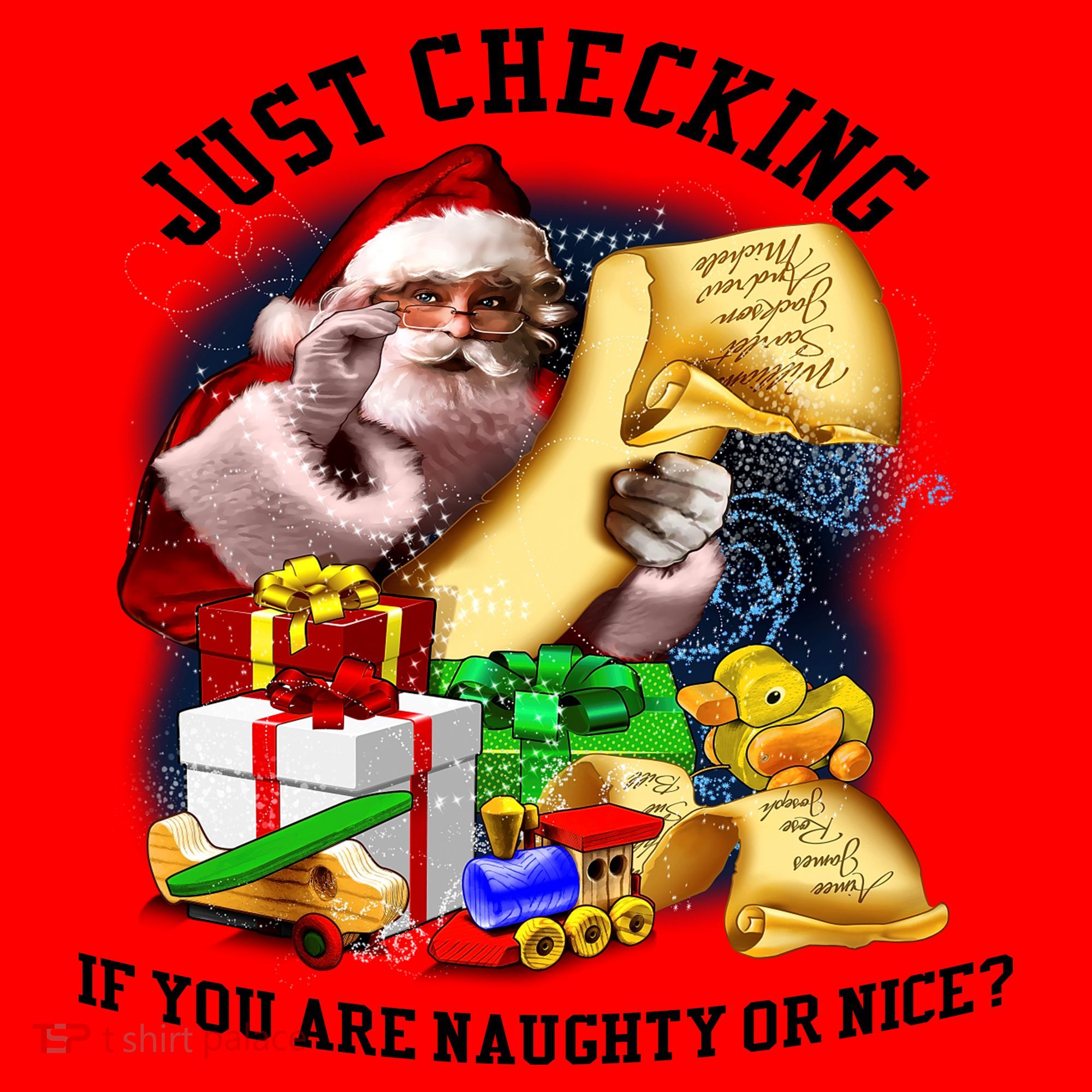 Santa Just Checking If You Are Naughty Or Nice Santa Hat