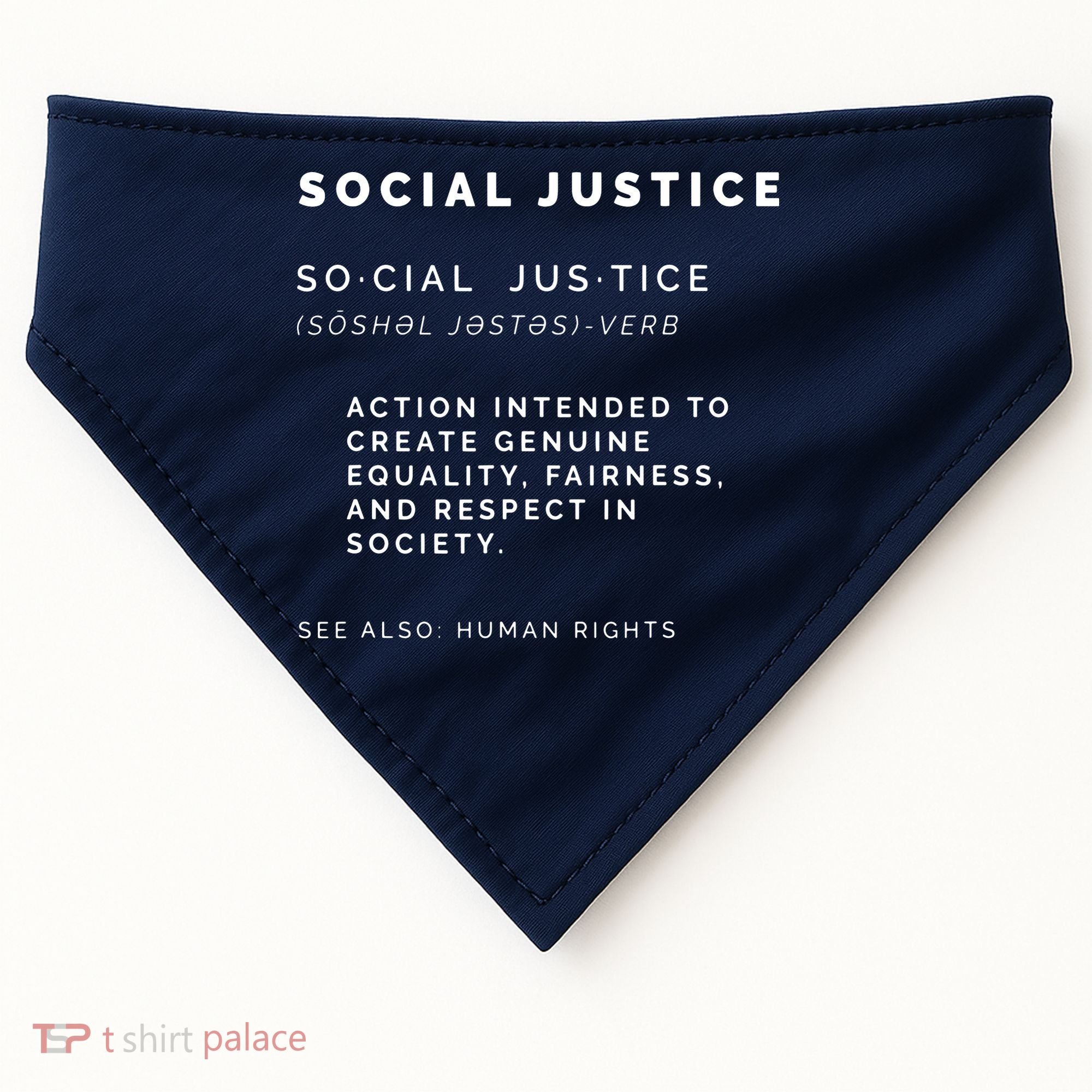 Social Justice Definition SJW, Liberal, Civil Rights USA-Made Doggie Bandana