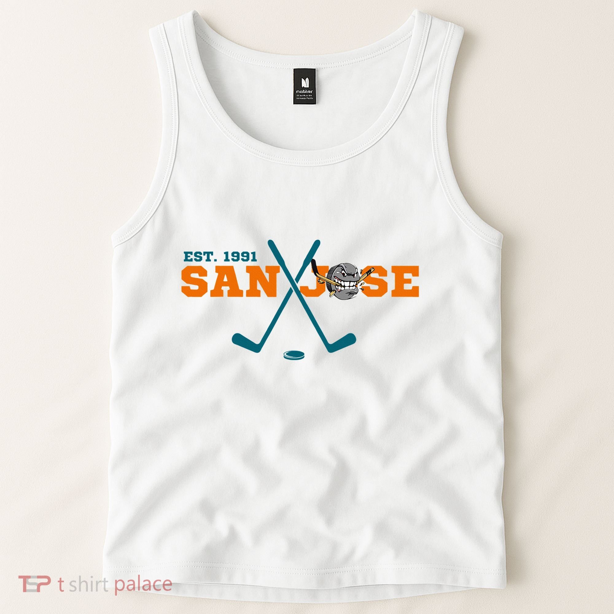 San Jose Est 1991 Sports Team Novelty Athletic Tank Top