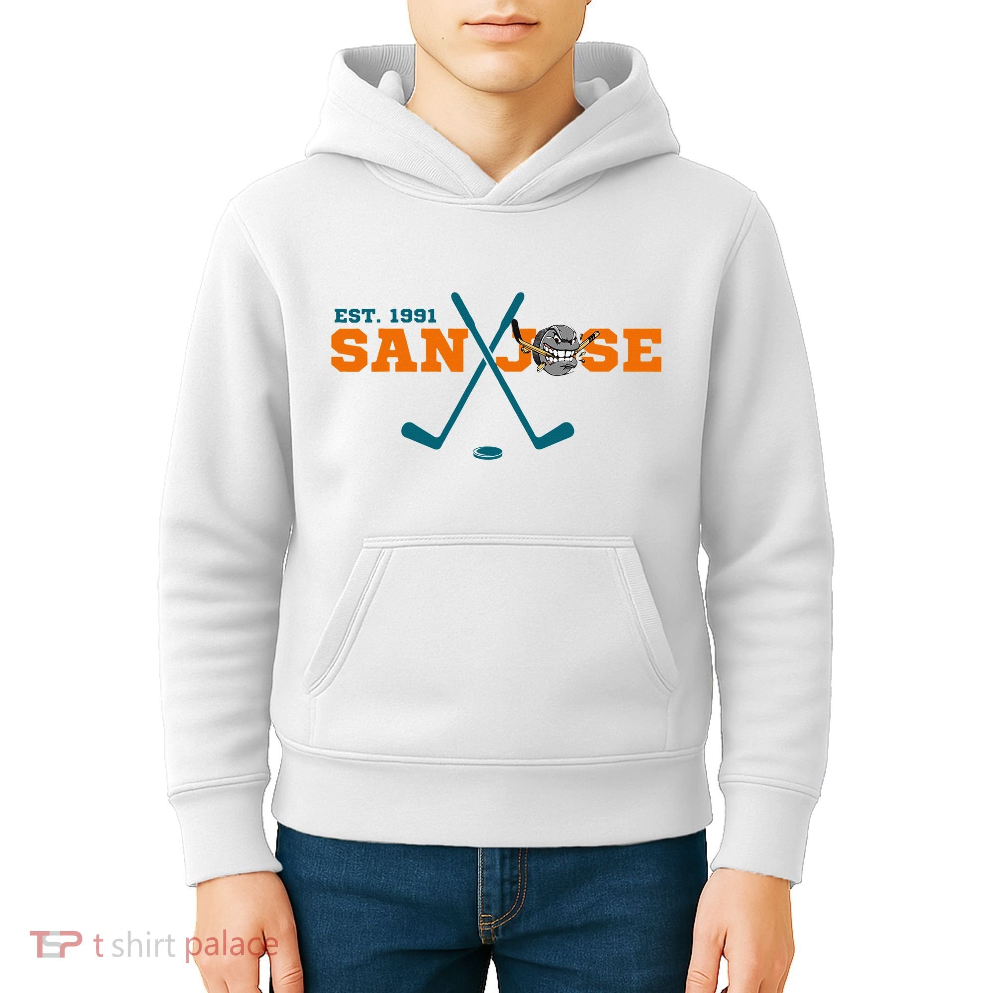 San Jose Est 1991 Sports Team Novelty Athletic Kids Hoodie