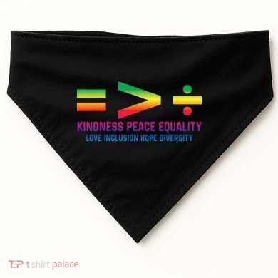 Social Justice Equality Greater Than Division USA-Made Doggie Bandana