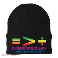Social Justice Equality Greater Than Division Beanie thumb 0