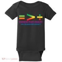 Social Justice Equality Greater Than Division Baby Bodysuit thumb 0