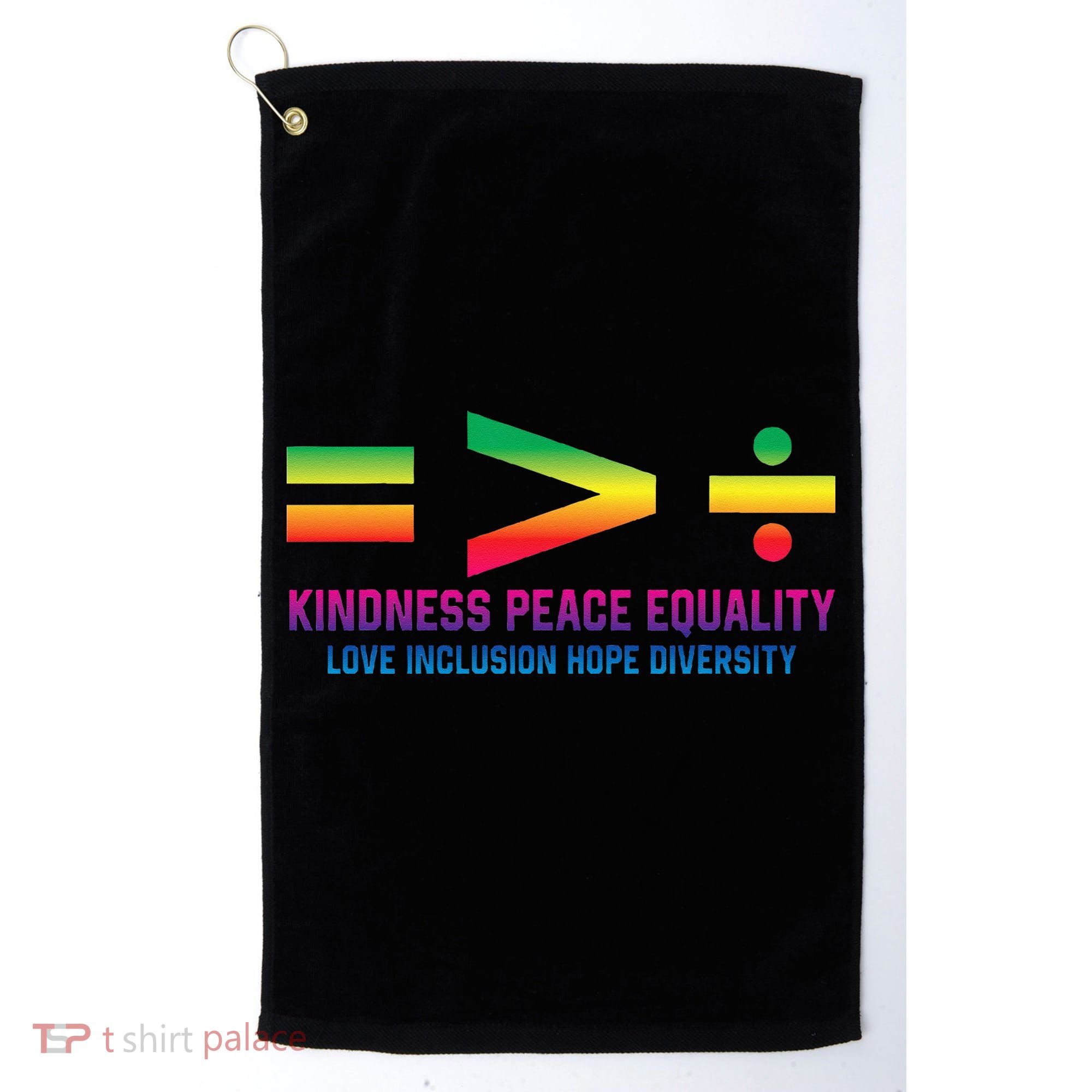 Social Justice Equality Greater Than Division Golf Towel