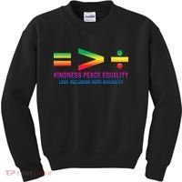 Social Justice Equality Greater Than Division Kids Sweatshirt thumb 0