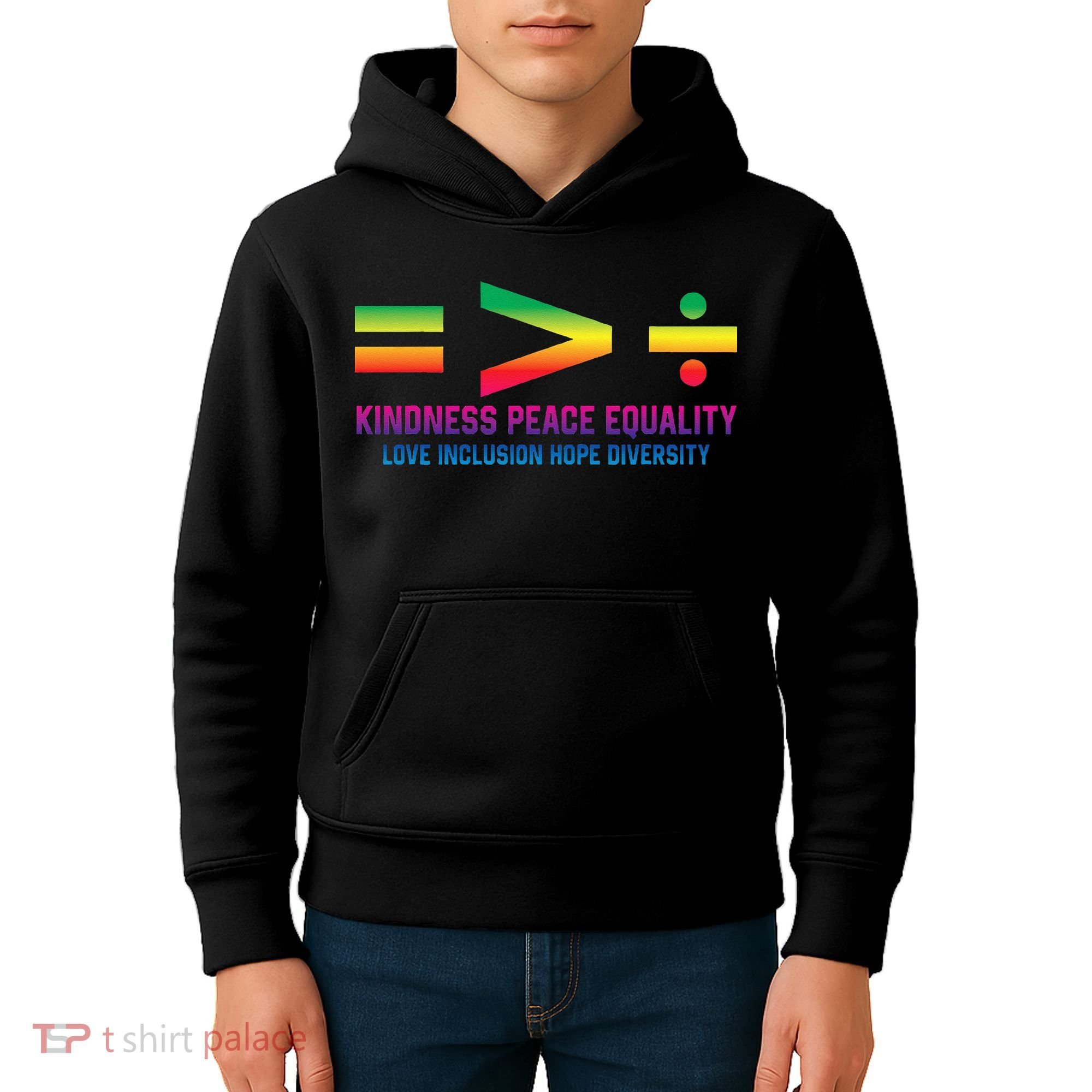 Social Justice Equality Greater Than Division Kids Hoodie