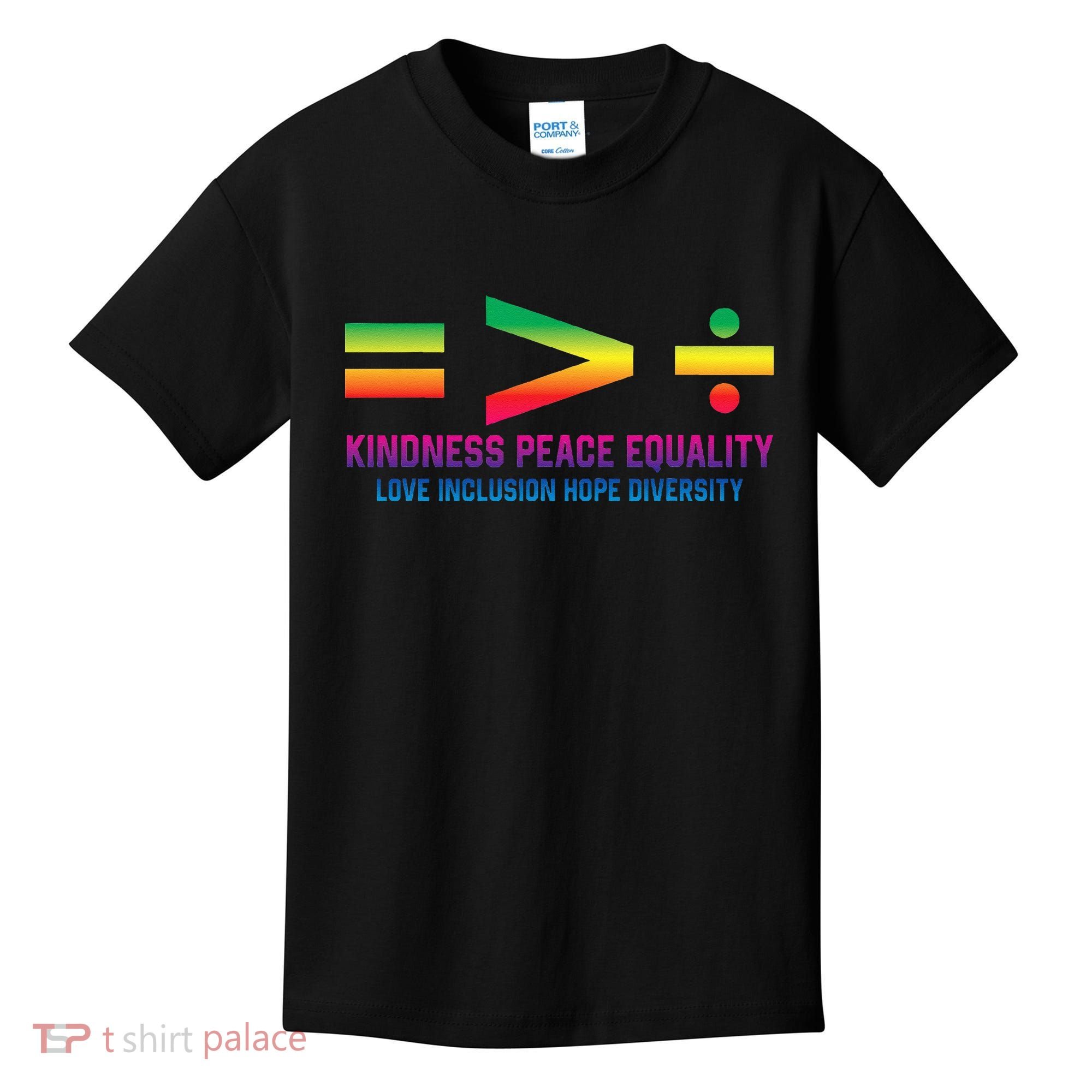 Social Justice Equality Greater Than Division Kids T-Shirt