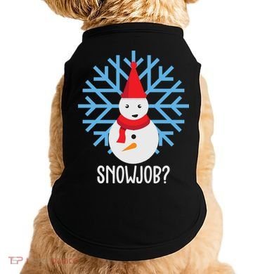 Snow Job Funny Snowman Doggie Tank