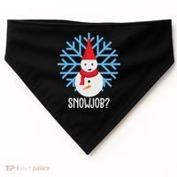 Snow Job Funny Snowman USA-Made Doggie Bandana thumb 0