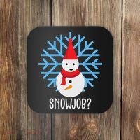 Snow Job Funny Snowman Coaster thumb 0