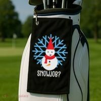 Snow Job Funny Snowman Golf Towel thumb 2