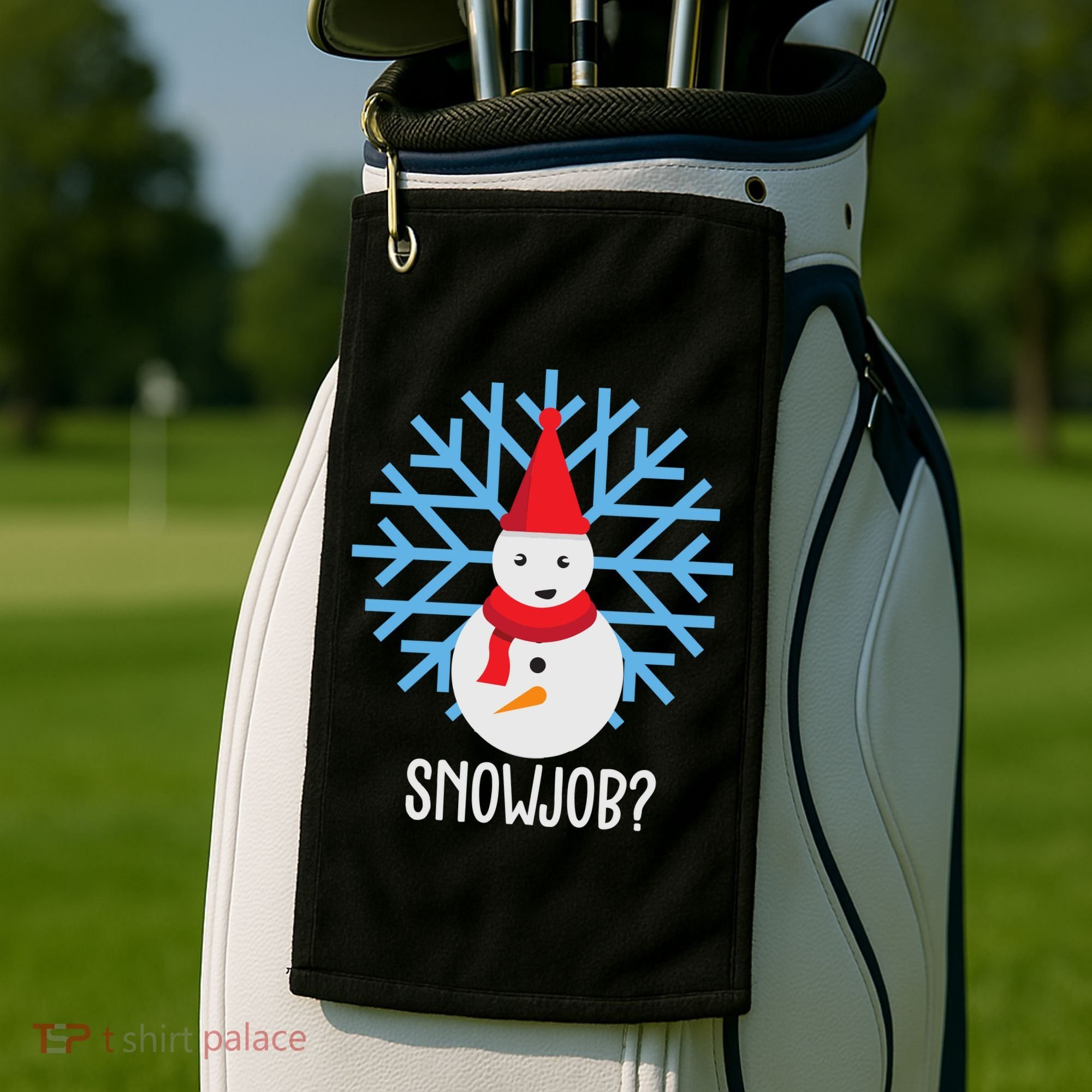 Snow Job Funny Snowman Golf Towel