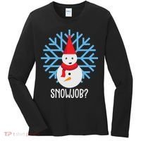 Snow Job Funny Snowman Women's Long Sleeve Shirt thumb 0