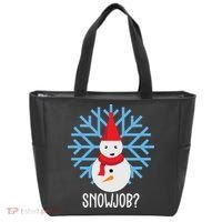 Snow Job Funny Snowman Tote Bag thumb 0