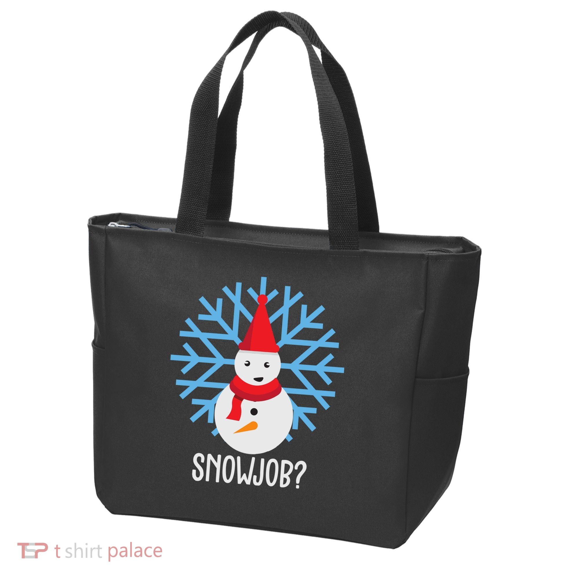 Snow Job Funny Snowman Tote Bag