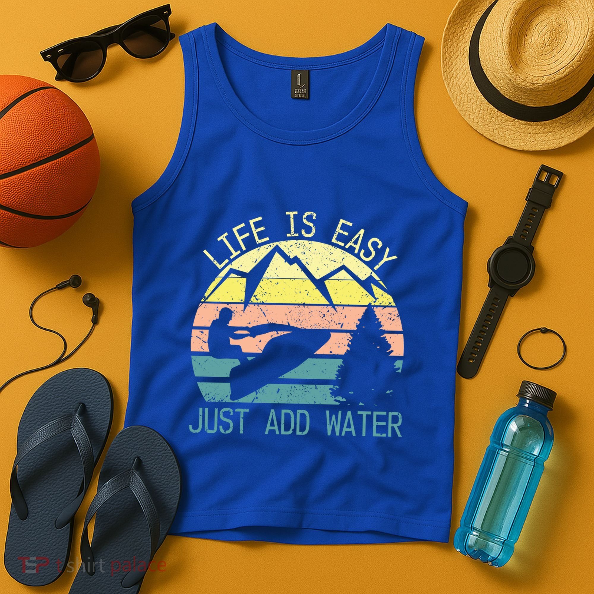 Sports Jetski Funny Cool Jet Ski Life Is Easy Just Add Water Cool Gift Tank Top