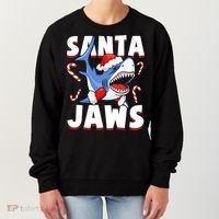 Santa Jaws Funny Christmas Shark Gift Cool Gift Women's Sweatshirt thumb 0