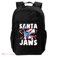 Santa Jaws Funny Christmas Shark Gift Cool Gift Backpack thumb 0