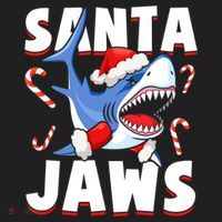 Santa Jaws Funny Christmas Shark Gift Cool Gift Beanie thumb 2