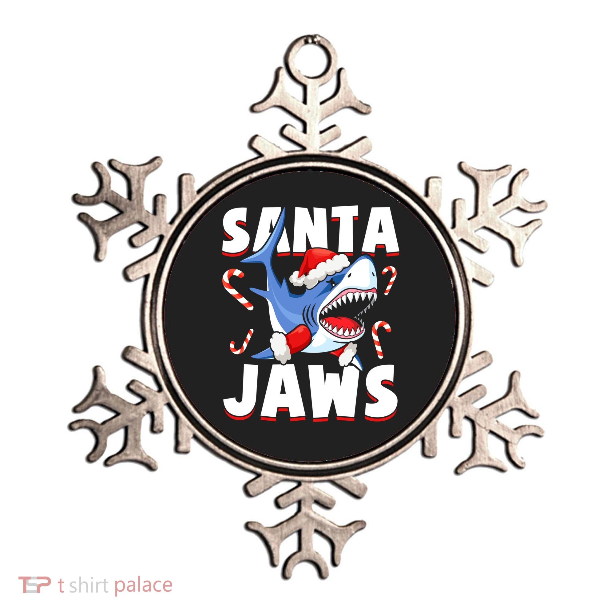 Santa Jaws Funny Christmas Shark Gift Cool Gift Ornament