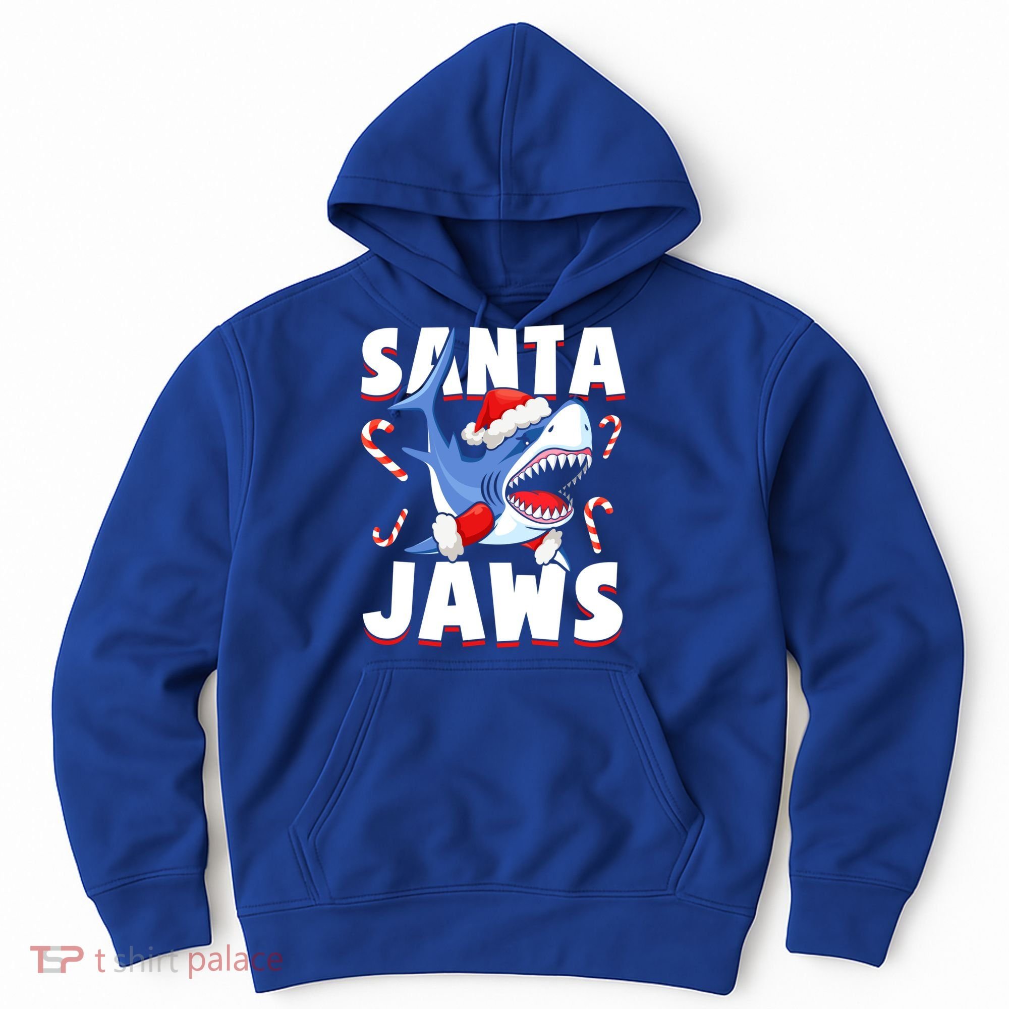 Santa Jaws Funny Christmas Shark Gift Cool Gift Hoodie