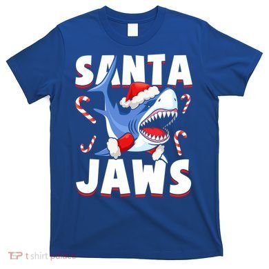 Santa Jaws Funny Christmas Shark Gift Cool Gift T-Shirt
