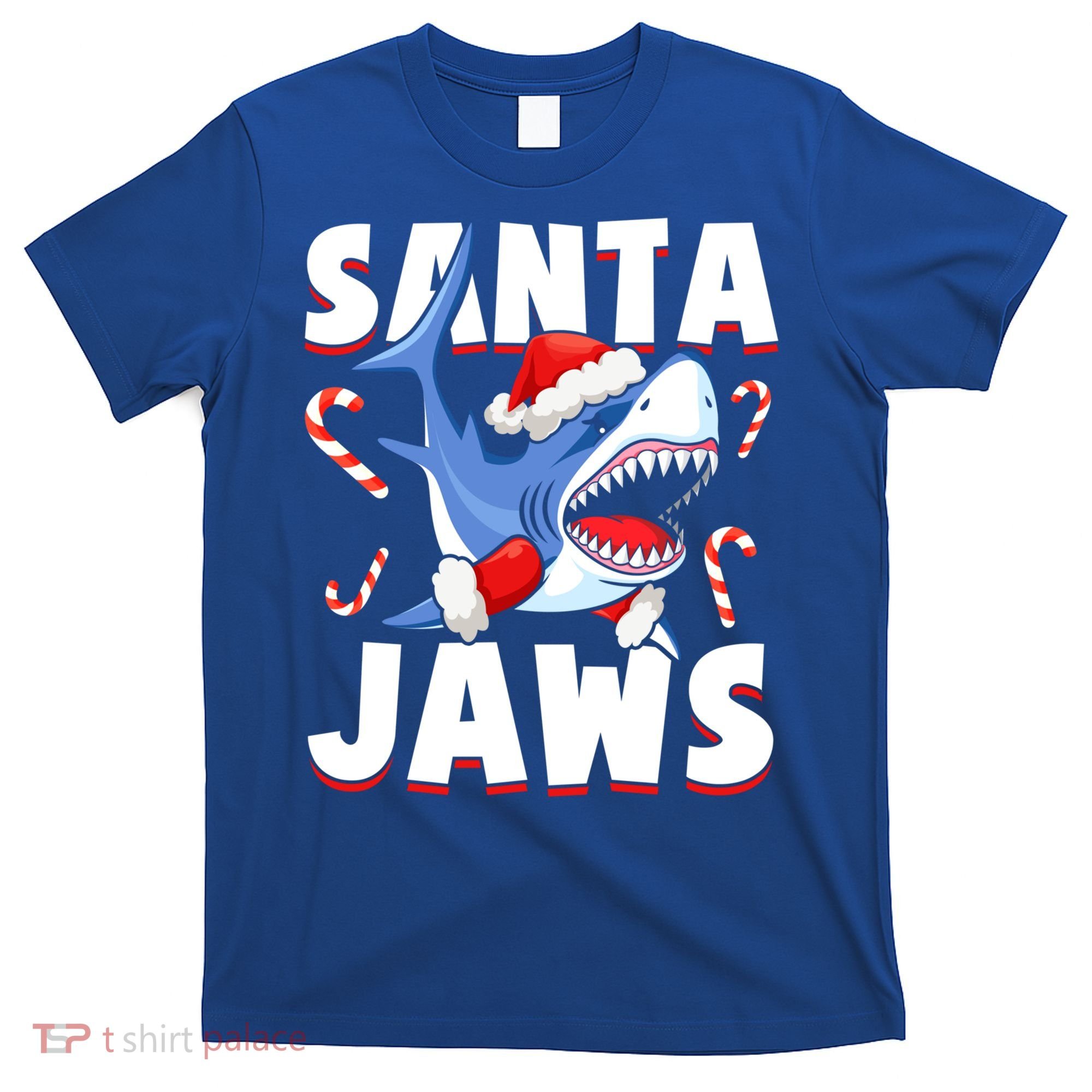 Santa Jaws Funny Christmas Shark Gift Cool Gift T-Shirt