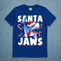 Santa Jaws Funny Christmas Shark Gift Cool Gift T-Shirt thumb 5