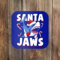 Santa Jaws Funny Christmas Shark Gift Cool Gift Coaster thumb 0