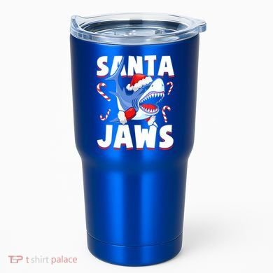 Santa Jaws Funny Christmas Shark Gift Cool Gift Tumbler